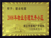 2009年1月6日，商丘桂園榮獲"商丘市物業(yè)管理優(yōu)秀小區(qū)"稱號。